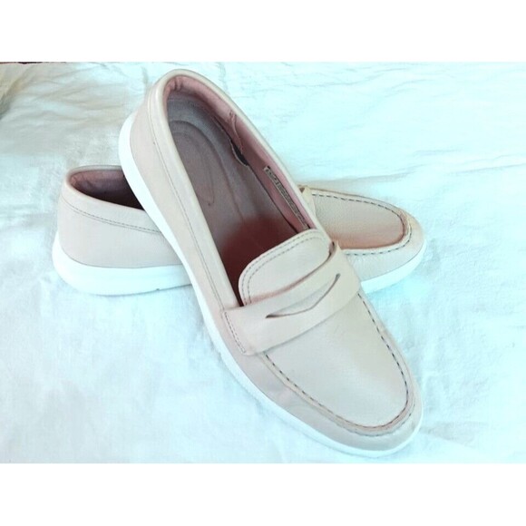 Rockport Penny Loafers Ayva Washable 9 Beige - Picture 2 of 6